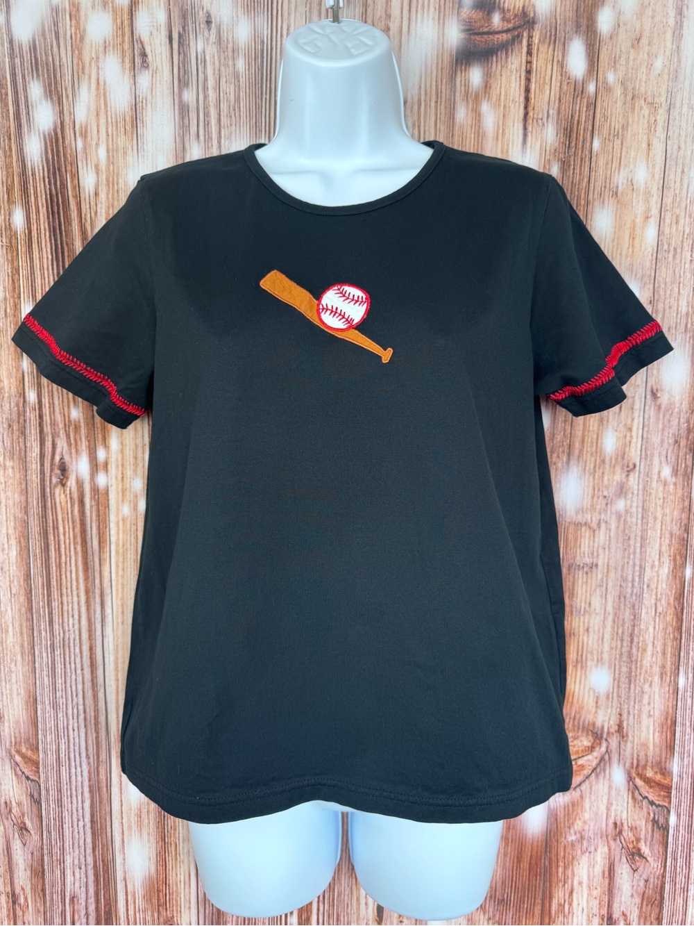 Michael Simon Lite Black Baseball Tee